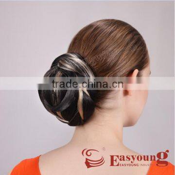 deniya round Synthetic hair bun comb accessories