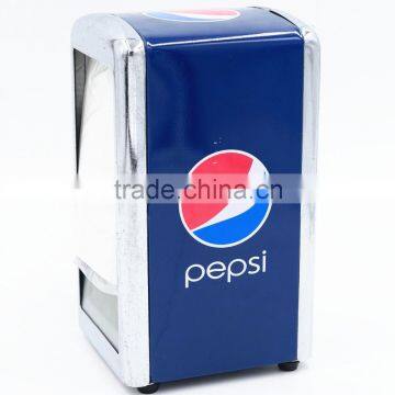 Customized branded printing logo tissue paper holder metal napkin holder with weight