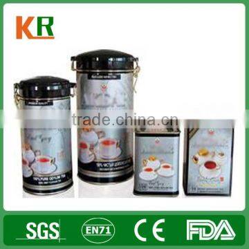 Hot sale lockable lid tea tin cans