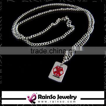 Official Medical Emergency Symbol Stainless Steel Necklace