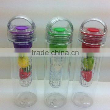 Plasctic Tritan Water Bottle, Fruit Infuser Water Bottle Bpa Free, Promotional Fruit Infusion Water Bottle