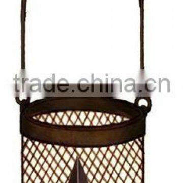 XY120236 handicraft antique small metal garden lantern candle holders