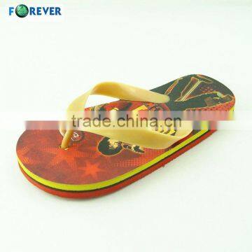 Feature imprinted and cheap PE flip flops slipper for kid