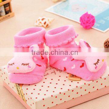 Lovely Baby Slippers Animal Design Cartoon Newborn Infant Boys Girls Kids Cute Anti-slip Warm Cotton Socks photo-3