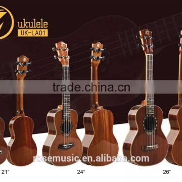 Full Sapele Concert Ukulele of High Quality From China Factory(UK-LA01-24)