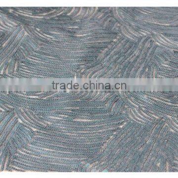 Latest Design Sequin Textile Fabric , Wholesale Fashion Dress Glitter Sequin Fabric photo-6