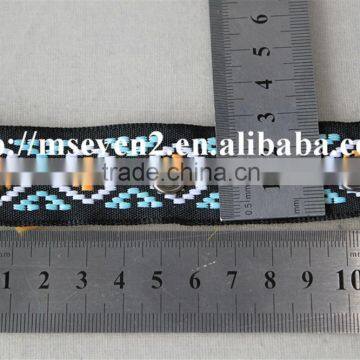 Good Looking Multicolor Embroidery Diamond Pattern Metal Eyelet Ribbon for Sale