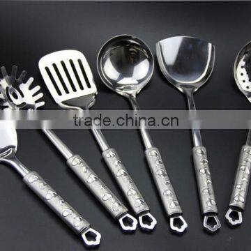 Modern Stainless Steel Kitchen Utensils Set/ Cook Hot Sell Stainless Love Handle Kitchen Ware 7pcs Kitchenware Set S01 photo-2