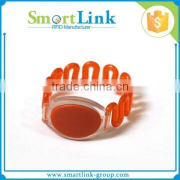 cheap passive RFID HF wristband tag, rfid anti-tamper type bracelet/watches for access control