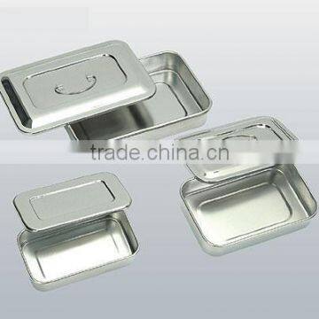 hospital with cover 304 material Stainless Steel Quadrate Tray