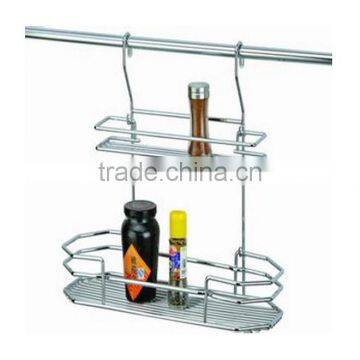 Two Tiers Kitchen Hanging Wire Spice Rack