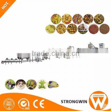 China Strongwin Full-automatic pet food processing equipment fish cat dog pet feed bulking machine