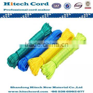 hot saled 3/4/5 mm outdoor pvc clothesline with PP core