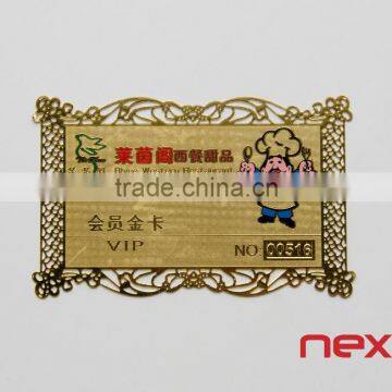 Customized Barcode Printed Loyalty Metal Card photo-2