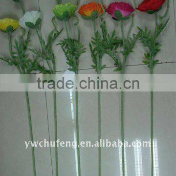 two central artificial poppy flower