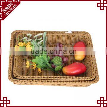 Vegetable Fruit display basket rattan handmade supermarket equipment