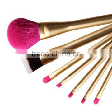 2016 Custom Logo 8pcs Oval Golden Synthetic Makeup Brush photo-4