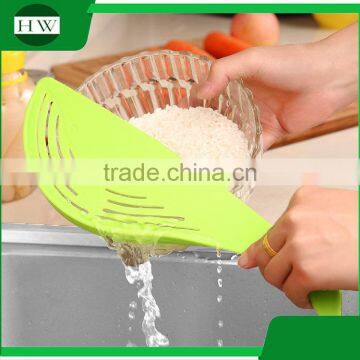 multipurpose plastic whale manual fruit vegetable rice sifter wash washing basin strainer sieve