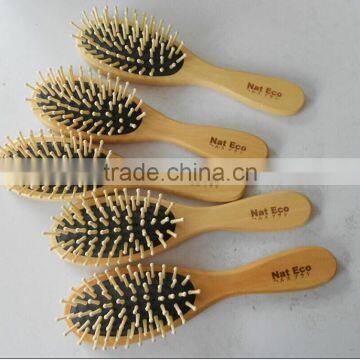 LX2844 Factory Low Price Beech Wooden Handle Hair Brush