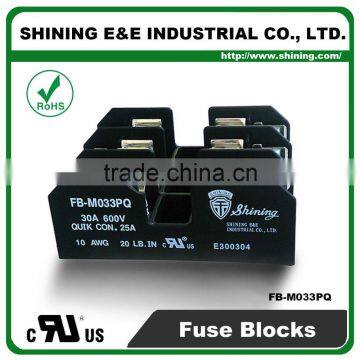 FB-M033PQ 600V 30 Amp 3 Pole 10x38 Midget Fuse Holder Block photo-2