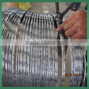 high tensile galvanized sharp razor barbed wire for security fence