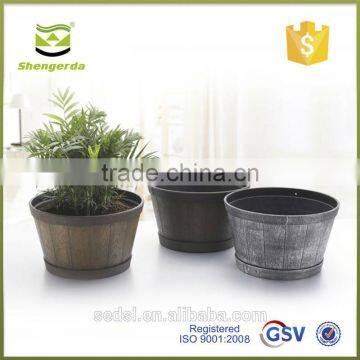 2015 High Quality New Design Decorative Unfinished Wooden Flower Pot photo-2