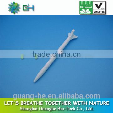 100%biodegradable & compostable cornstarch plastic pla golf tees-environmental friendly