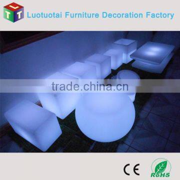 Outdoor Plastic Glowing Led Cube Stool/seatting Chair photo-6