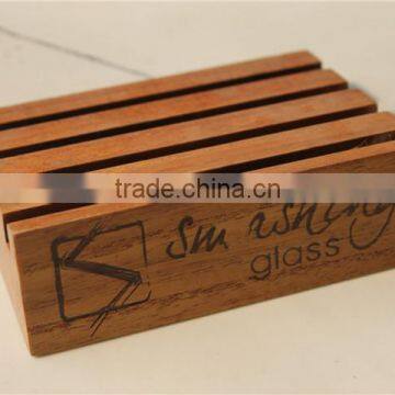 High Quality Solid Wooden Desktop Business Card Holders Wholesale photo-2