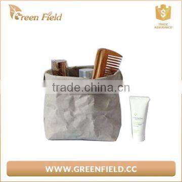 Washable Kraft Paper Bag Storage Bag ,grey Home Washable Paper Bag photo-3