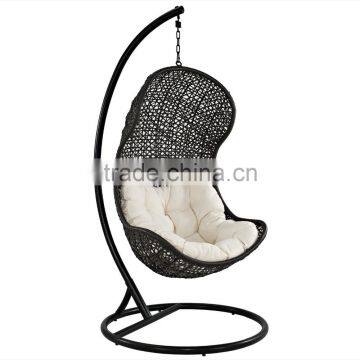 Baby wrought iron wicker hanging outdoor swing chair