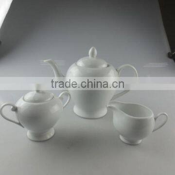 3pcs of white porcelain tea set for wholesales