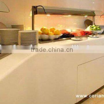 Solid Surface Quartz Countertop for Fast Food Counter Design photo-2