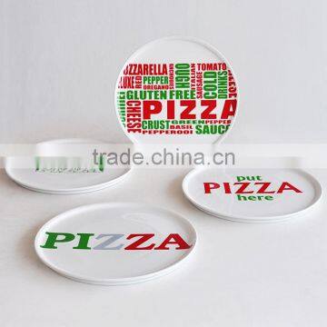 2017 Promotional Ceramic Cheap Pizza Plate With Decal Printing photo-2