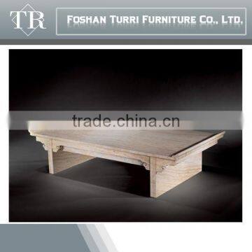 Modern White Travertine Marble Living Room Coffee Table for Sale photo-6