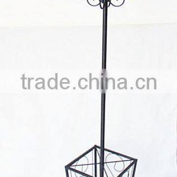 RH-4737 Multifunctional Metal Standing Coat Rack With Umbrella Holder Hat Clothes Coat Rack photo-3