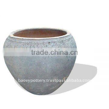 Vietnam Old stone outdoor planter, outdoor pottery