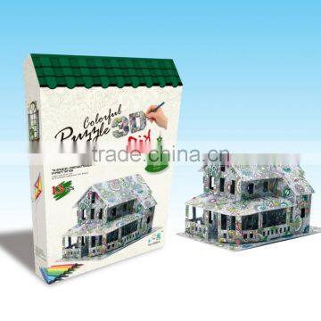 newly-developed 3D painting paper puzzle for kids LT8882A