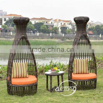 stylish bowling shape patio furture outdoor hotel rattan furniture hotel lobby furniture