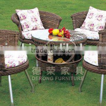 Popular PE rattan table&chairs,Rattan outdoor furniture