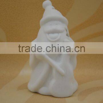 High white porcelain christmas decoration with LED light for wholesale