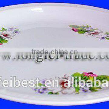 40cm,plastic dish,melamine plate,white decal