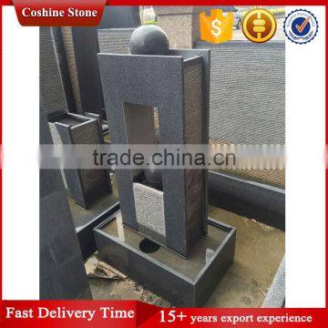 Beauty design black indoor granite water fountain