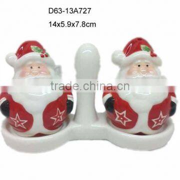 Ceramic christmas salt and pepper shaker set