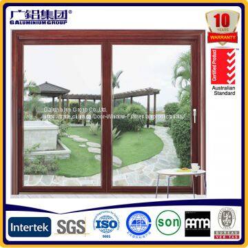 Little Space Occupation Aluminium Wood Section Window Powder Coating With Mosquito
