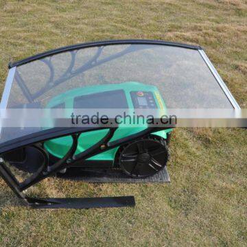lawn mower mahroboter garage for rain and sunshine shelter