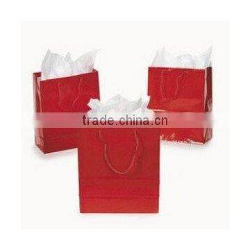 Small Red Gift Bags with cotton string handles