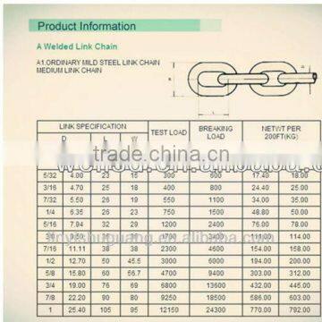 HIGH TEST STAINLESS STEEL LINK CHAIN LIFTING CHAIN USA G43 photo-2