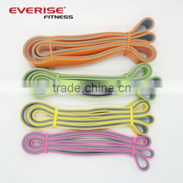 2017 New Developed Double Layer Double Color Fitness Latex Resistance Band photo-2