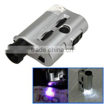 KMT Mini 30-60X Pocket Microscope Loupe LED UV Light Magnifier photo-2
